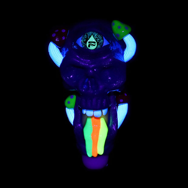 Pulsar Rainbow Puking Skull Spoon Pipe | Glow