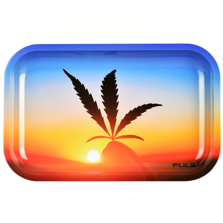 Pulsar Metal Rolling Tray | Leafy Sunset