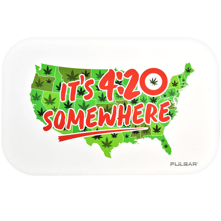 Pulsar Metal Rolling Tray Lid | 4:20 Somewhere