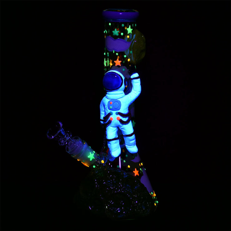 Pulsar Spaceman Beaker Bong | Glow & UV Reactive Accents