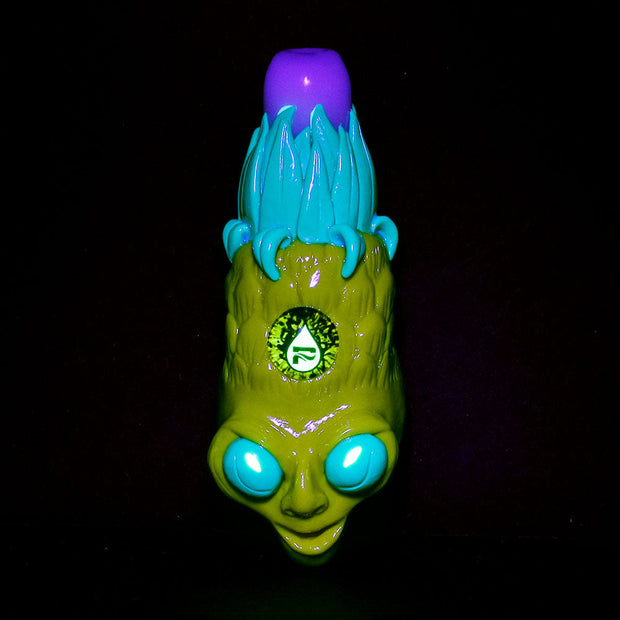 Pulsar Trippy Pineapple Hand Pipe | Glow & UV Reactive Accents