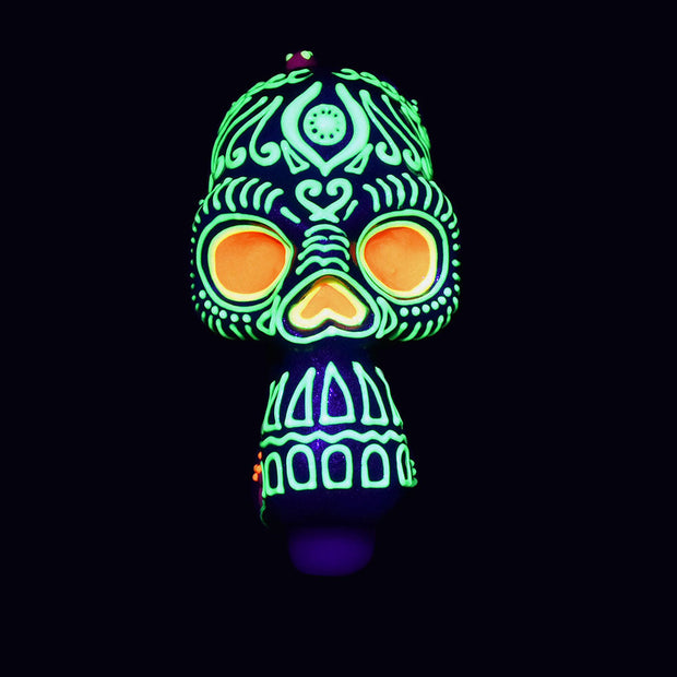 Pulsar Voodoo Skull Spoon Pipe | Glow