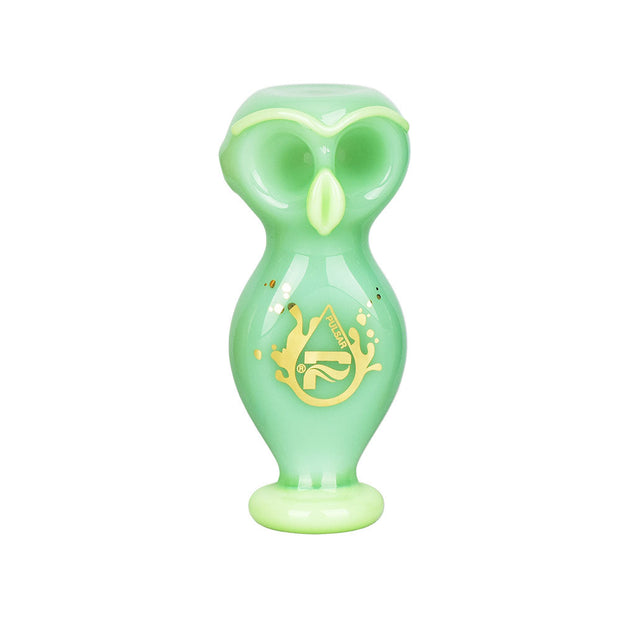 Pulsar Wise Owl Double Bowl Hand Pipe | Green