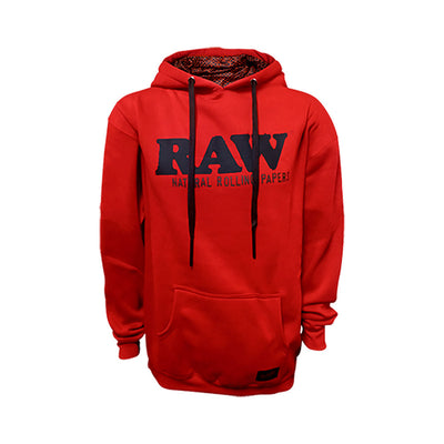 RAW Logo Hoodie w/ Stash Pocket | Red