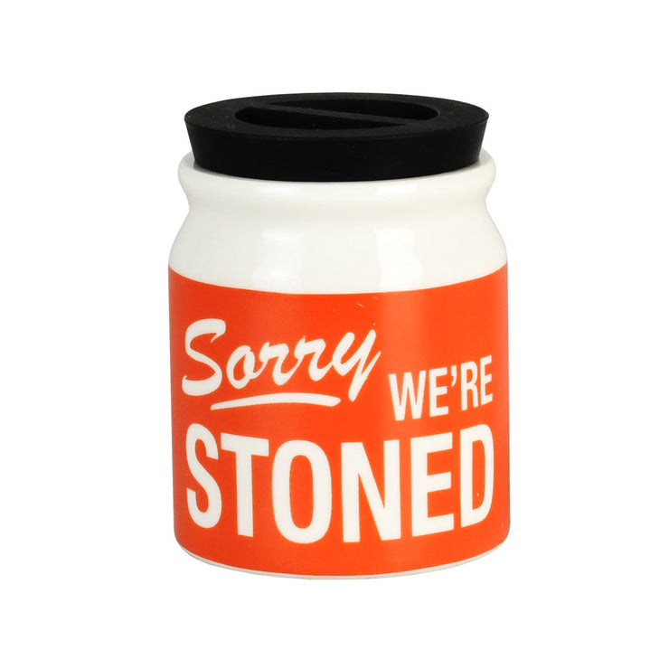 Ceramic Stash Jar w/ Silicone Lid | Sorry We're Stoned
