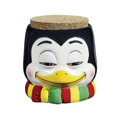 Ceramic Stash Jar & Cork Lid | Stoner Penguin