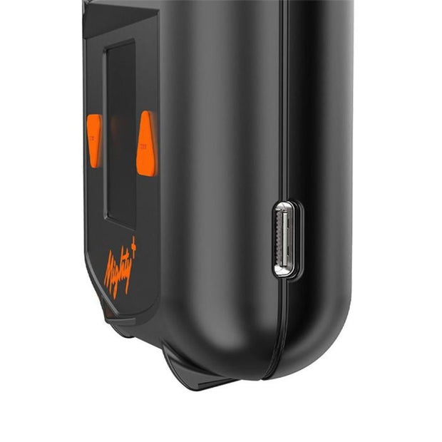 Storz & Bickel Mighty Plus Portable Vaporizer, zoomed in view of USB-C charge port