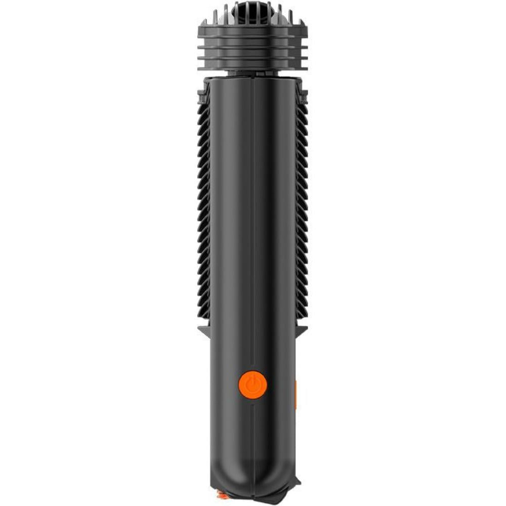 Storz & Bickel Mighty Plus Portable Vaporizer, left side view  showing power button