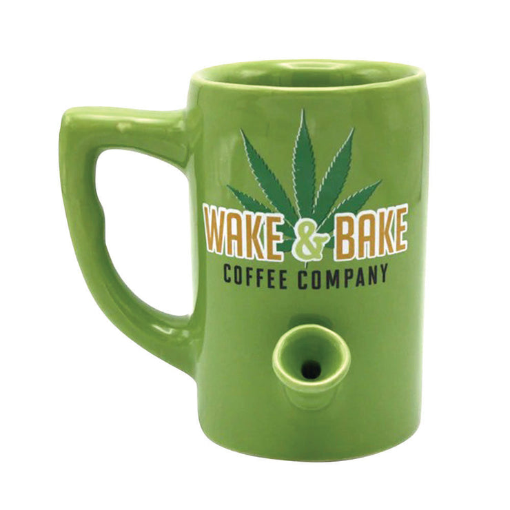 Wake & Bake Coffee Mug Pipe | Green