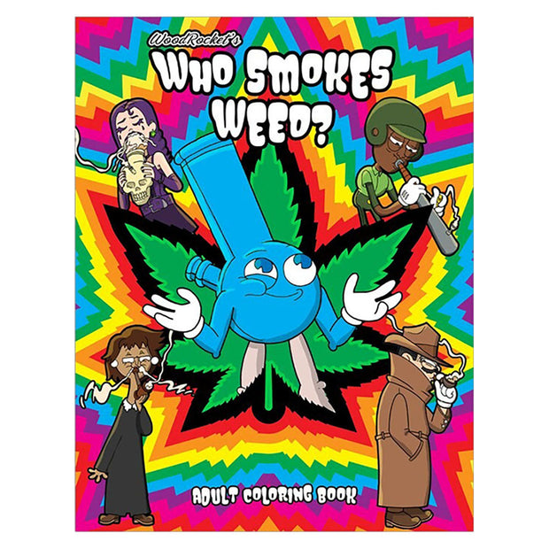 Wood Rocket Adult Coloring Book | Who Smokes Weed?