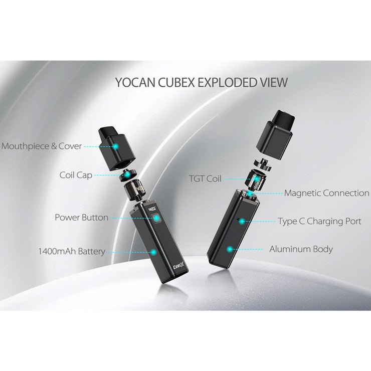 Yocan Cubex Concentrate Vaporizer | Exploded View